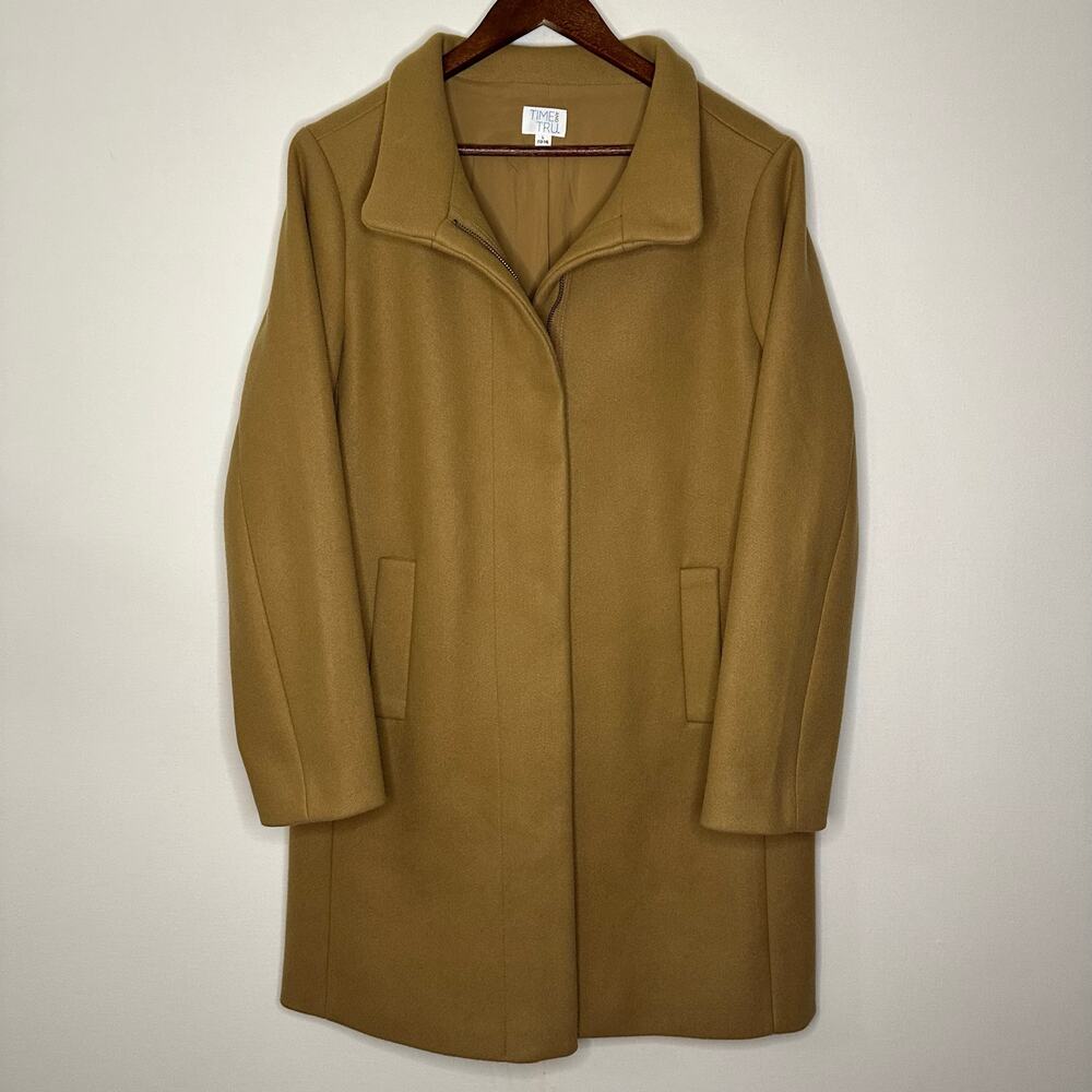 Time And Tru Large Long, Tan Coat